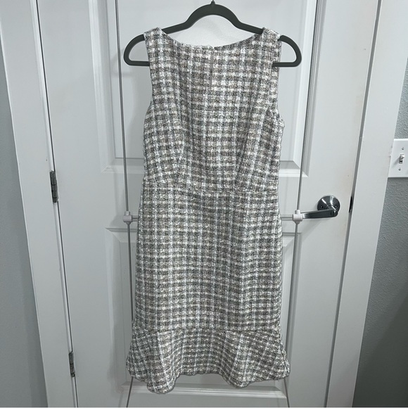 Ann Taylor Tweed Plaid Ruffle Dress - Picture 1 of 6